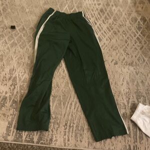 Nike Green Kids Sweatpants with White Accents